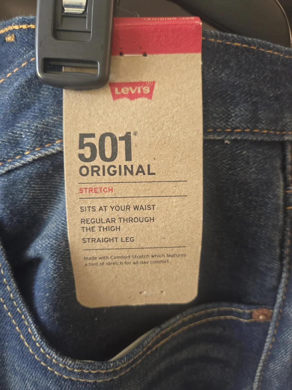 NWT Levi's Men's Straight Jeans in Washed Blue Denim